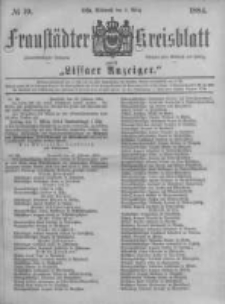 Fraust&auml;dter Kreisblatt. 1884.03.05 Nr19