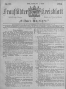 Fraust&auml;dter Kreisblatt. 1884.04.04 Nr28