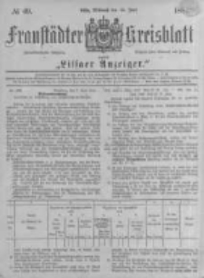 Fraust&auml;dter Kreisblatt. 1884.06.18 Nr49