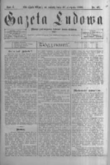 Gazeta Ludowa: pismo poświęcone ludowi mazurskiemu. 1898.08.20 R.3 nr65