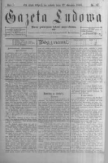 Gazeta Ludowa: pismo poświęcone ludowi mazurskiemu. 1898.08.27 R.3 nr67