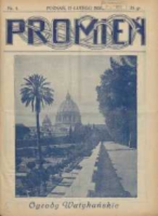 Promień: ilustrowany dwutygodnik dla wszystkich 1928.02.15 R.4 Nr4