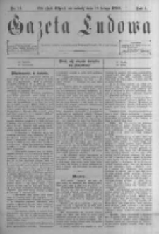 Gazeta Ludowa. 1899.02.18 R.4 nr14