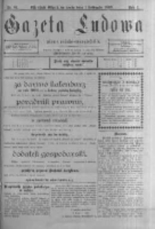 Gazeta Ludowa: pismo polsko-ewangielickie. 1899.11.01 R.4 nr81