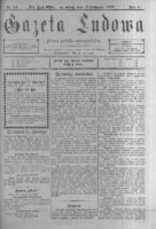 Gazeta Ludowa: pismo polsko-ewangielickie. 1899.11.11 R.4 nr84