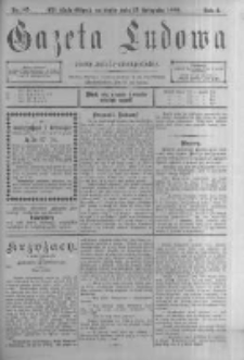 Gazeta Ludowa: pismo polsko-ewangielickie. 1899.11.15 R.4 nr85