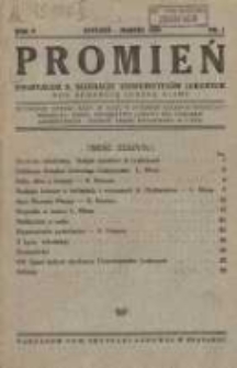Promień: kwartalnik b. słuchaczy uniwersytet&oacute;w ludowych 1929 styczeń/marzec Nr1