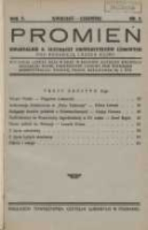 Promień: kwartalnik b. słuchaczy uniwersytetów ludowych 1929 kwiecień/czerwiec R.5 Nr2