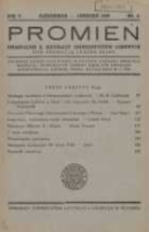 Promień: kwartalnik b. słuchaczy uniwersytetów ludowych 1929 październik/grudzień R.5 Nr4