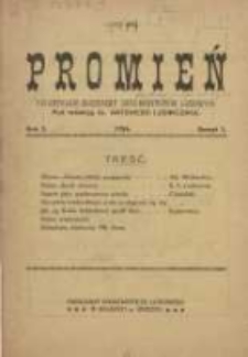Promień: kwartalnik słuchaczy uniwersytet&oacute;w ludowych 1926 R.2 Z.1