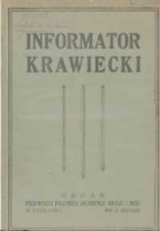 Informator Krawiecki: organ wychodzący z Pierwszej Polskiej Akademji Kroju i Mód w Poznaniu 1922.01.05 R.1 Nr1