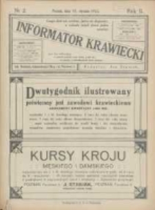 Informator Krawiecki: dwutygodnik ilustrowany poświęcony jest zawodowi krawieckiemu 1923.01.15 R.2 Nr2