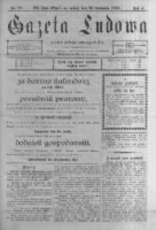 Gazeta Ludowa: pismo polsko-ewangielickie. 1899.11.25 R.4 nr88