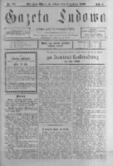 Gazeta Ludowa: pismo polsko-ewangielickie. 1899.12.09 R.4 nr92