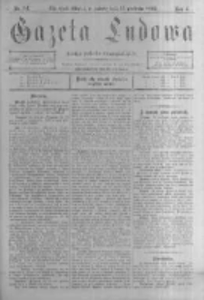 Gazeta Ludowa: pismo polsko-ewangielickie. 1899.12.16 R.4 nr94
