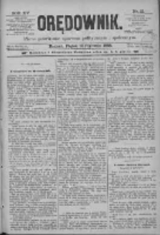 Orędownik: pismo poświęcone sprawom politycznym i sp&oacute;łecznym 1885.01.16 R.15 Nr12