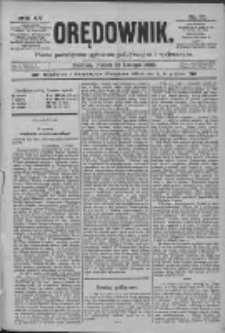 Orędownik: pismo poświęcone sprawom politycznym i spółecznym 1885.02.13 R.15 Nr35