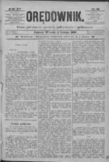 Orędownik: pismo poświęcone sprawom politycznym i sp&oacute;łecznym 1885.02.17 R.15 Nr38