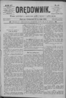 Orędownik: pismo poświęcone sprawom politycznym i sp&oacute;łecznym 1885.02.19 R.15 Nr40