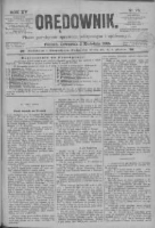 Orędownik: pismo poświęcone sprawom politycznym i sp&oacute;łecznym 1885.04.02 R.15 Nr75