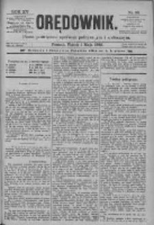 Orędownik: pismo poświęcone sprawom politycznym i sp&oacute;łecznym 1885.05.01 R.15 Nr99
