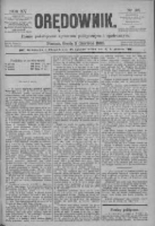 Orędownik: pismo poświęcone sprawom politycznym i sp&oacute;łecznym 1885.06.03 R.15 Nr124
