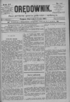 Orędownik: pismo poświęcone sprawom politycznym i spółecznym 1885.07.05 R.15 Nr150