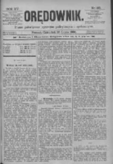 Orędownik: pismo poświęcone sprawom politycznym i sp&oacute;łecznym 1885.07.23 R.15 Nr165