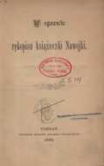 W sprawie rękopisu książeczki Nawojki