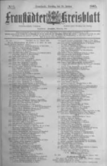 Fraust&auml;dter Kreisblatt. 1885.01.20 Nr6