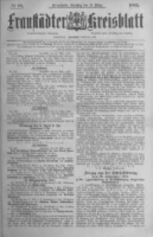 Fraust&auml;dter Kreisblatt. 1885.03.31 Nr26