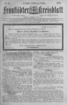 Fraust&auml;dter Kreisblatt. 1885.05.26 Nr42