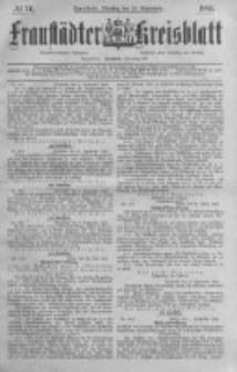 Fraust&auml;dter Kreisblatt. 1885.09.15 Nr74