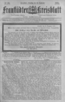 Fraust&auml;dter Kreisblatt. 1885.09.22 Nr76