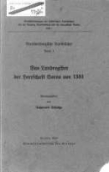 Das Landregister der Herrschaft Sorau von 13