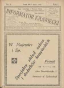 Informator Krawiecki: organ wychodzący z Pierwszej Polskiej Akademji Kroju i Mód w Poznaniu 1922.03.07 R.1 Nr9