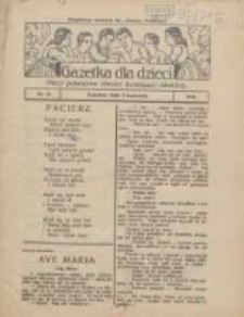 Gazetka dla Dzieci: pismo poświęcone również dorastającej młodzieży: bezpłatny dodatek do "Gazety Polskiej" 1924.04.03 Nr11