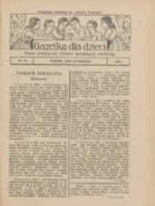 Gazetka dla Dzieci: pismo poświęcone również dorastającej młodzieży: bezpłatny dodatek do "Gazety Polskiej" 1924.04.24 Nr14