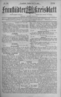 Fraust&auml;dter Kreisblatt. 1886.06.25 Nr50