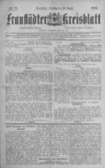 Fraust&auml;dter Kreisblatt. 1886.08.24 Nr67