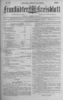 Fraustädter Kreisblatt. 1886.08.27 Nr68