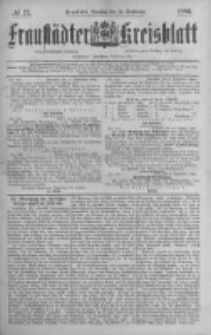 Fraust&auml;dter Kreisblatt. 1886.09.14 Nr73