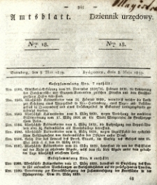 Amtsblatt der K&ouml;niglichen Preussischen Regierung zu Bromberg. 1839.05.03 No.18