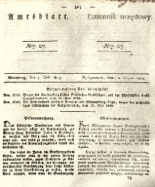 Amtsblatt der K&ouml;niglichen Preussischen Regierung zu Bromberg. 1839.07.05 No.27