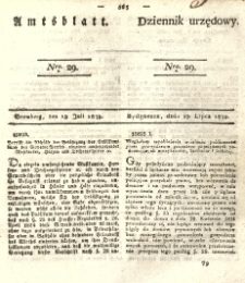 Amtsblatt der K&ouml;niglichen Preussischen Regierung zu Bromberg. 1839.07.19 No.29