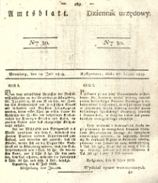 Amtsblatt der K&ouml;niglichen Preussischen Regierung zu Bromberg. 1839.07.26 No.30