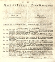 Amtsblatt der K&ouml;niglichen Preussischen Regierung zu Bromberg. 1839.09.13 No.37
