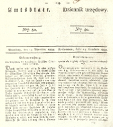 Amtsblatt der K&ouml;niglichen Preussischen Regierung zu Bromberg. 1839.12.13 No.50