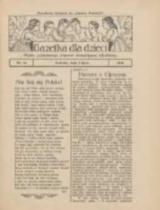 Gazetka dla Dzieci: pismo poświęcone r&oacute;wnież dorastającej młodzieży: bezpłatny dodatek do "Gazety Polskiej" 1924.07.03 Nr24