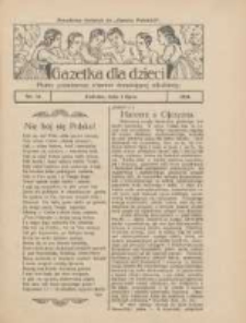 Gazetka dla Dzieci: pismo poświęcone również dorastającej młodzieży: bezpłatny dodatek do "Gazety Polskiej" 1924.07.03 Nr24